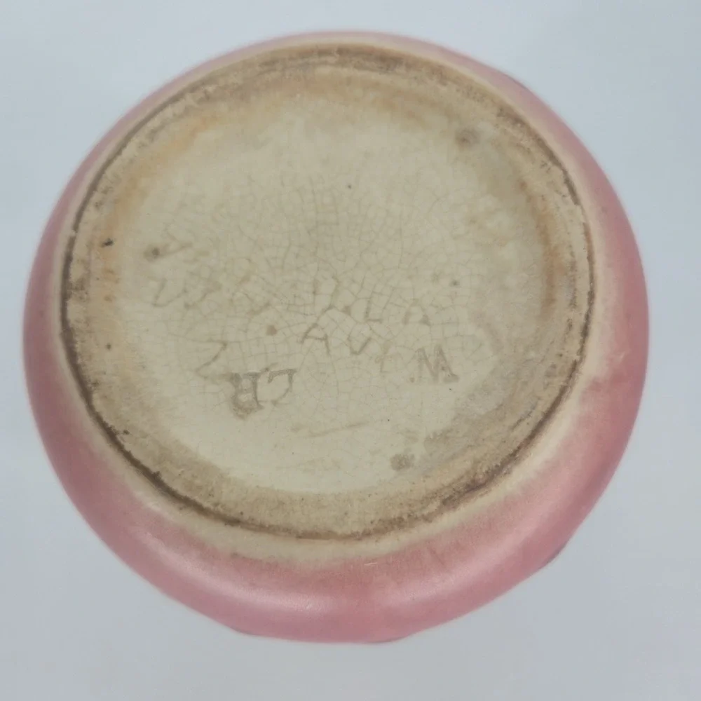 Falcon Ware 676 Vase Thomas Lawrence England Pink Green Drip Glaze 5.5